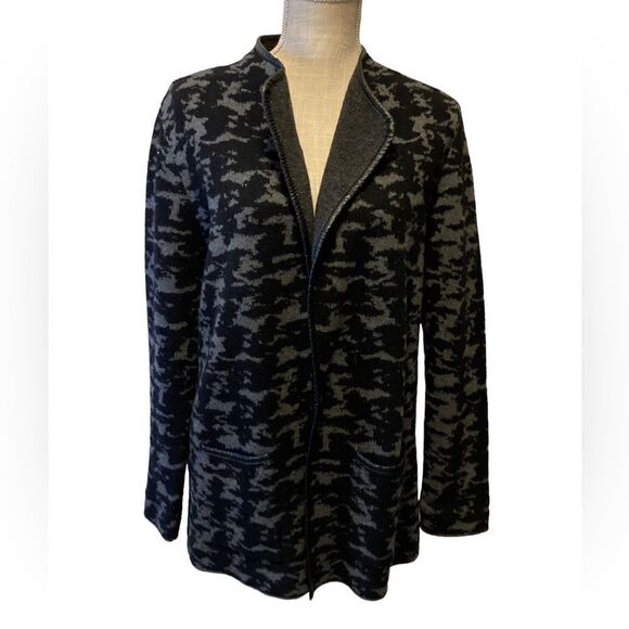 Elliott Lauren Vintage Wool Jacket – Black & Gray Statement Outerwear M - Picture 2 of 8